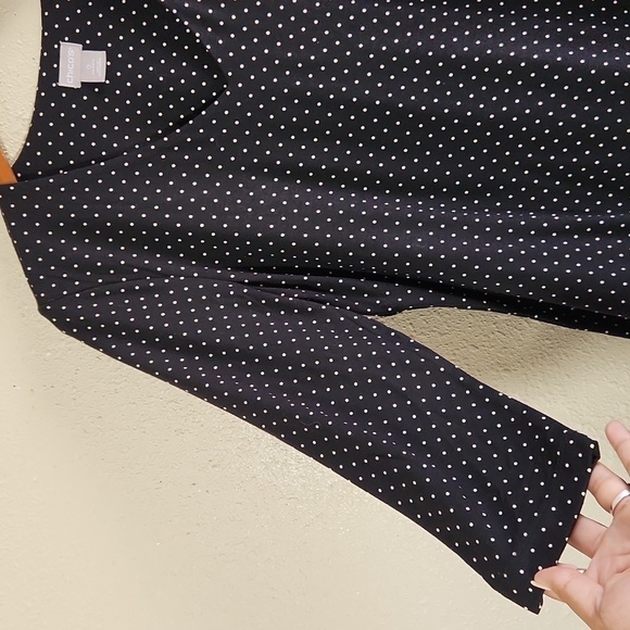 CHICOS Black Polka Dot Top - Picture 3 of 5